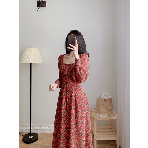 Váy đỏ dài tay_D062S1_LYNNA | BigBuy360 - bigbuy360.vn