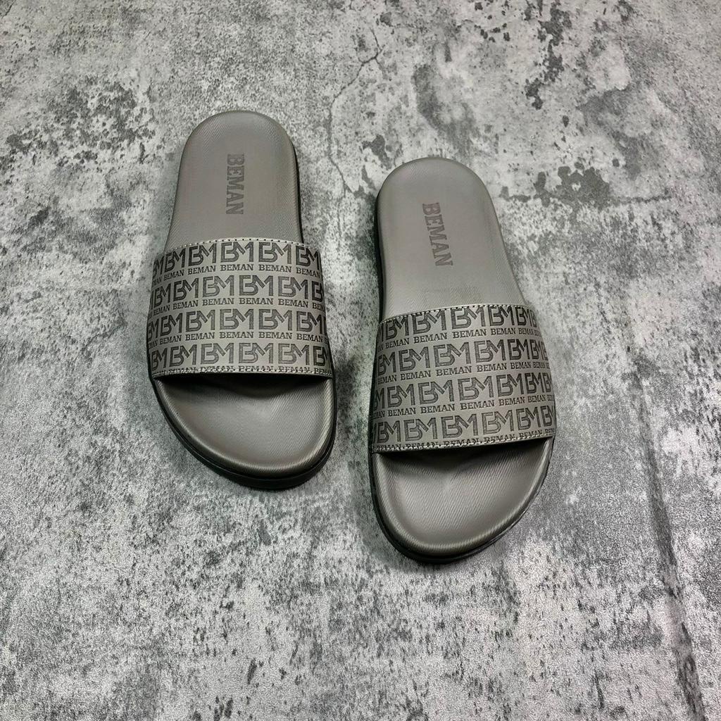 Dép nam quai ngang Beman DBM30,quai dép da sít cao cấp 2 lớp, đế cao su non nguyên khối