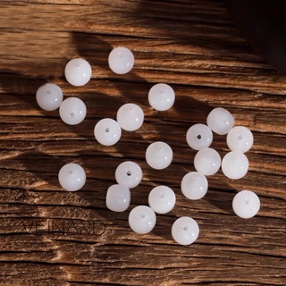 Hạt bạch ngọc dáng lu thống size 8mm