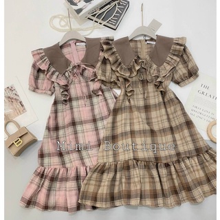 ĐẦM CARO XOÈ BABY DOLL ĐUÔI CÁ CỔ BÈO NHÚN (CÓ ẢNH THẬT)