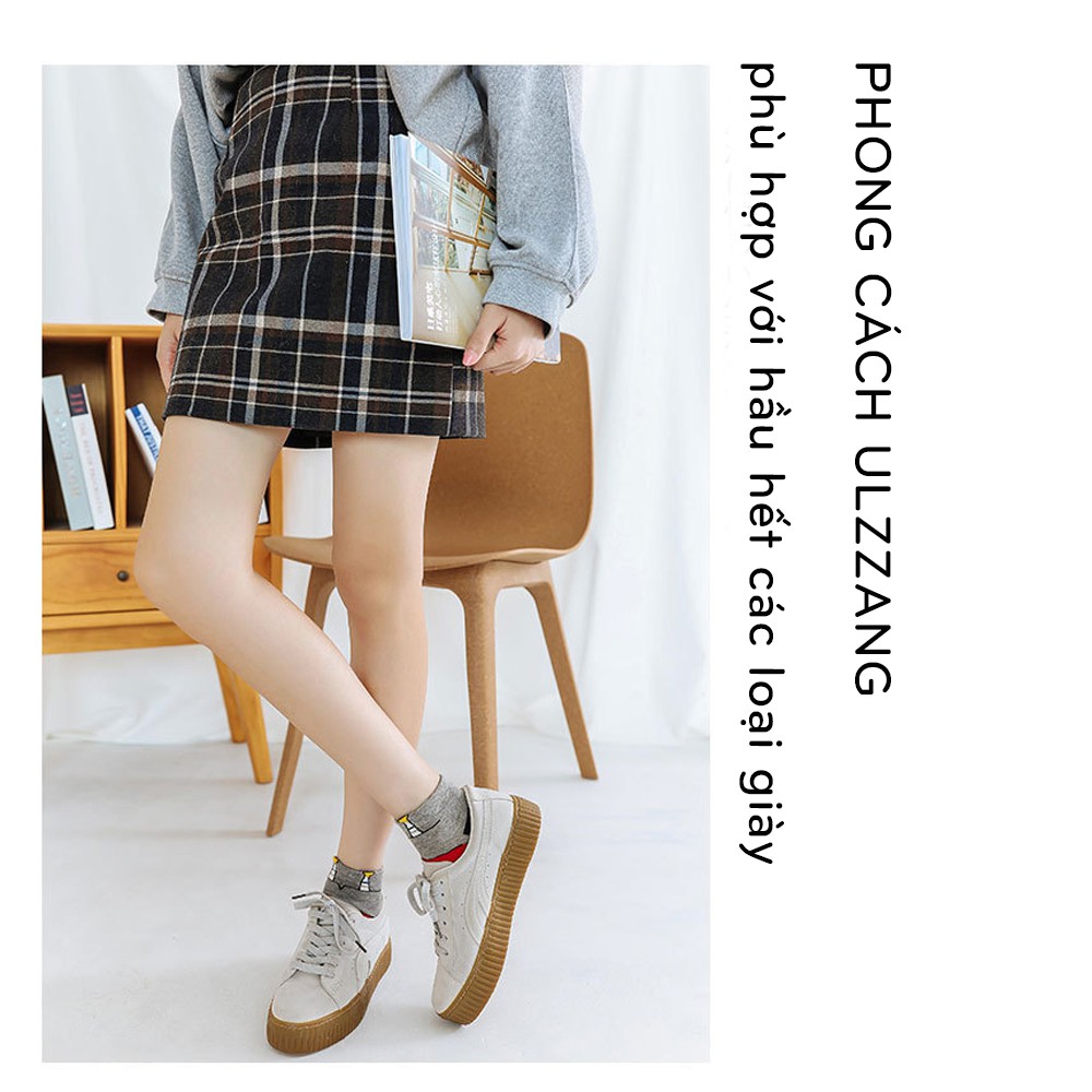 Set 5 đôi Tất vớ nam nữ cổ ngắn in hình Cậu Bé Shin Bút Chì phong cách hàn quốc Micado