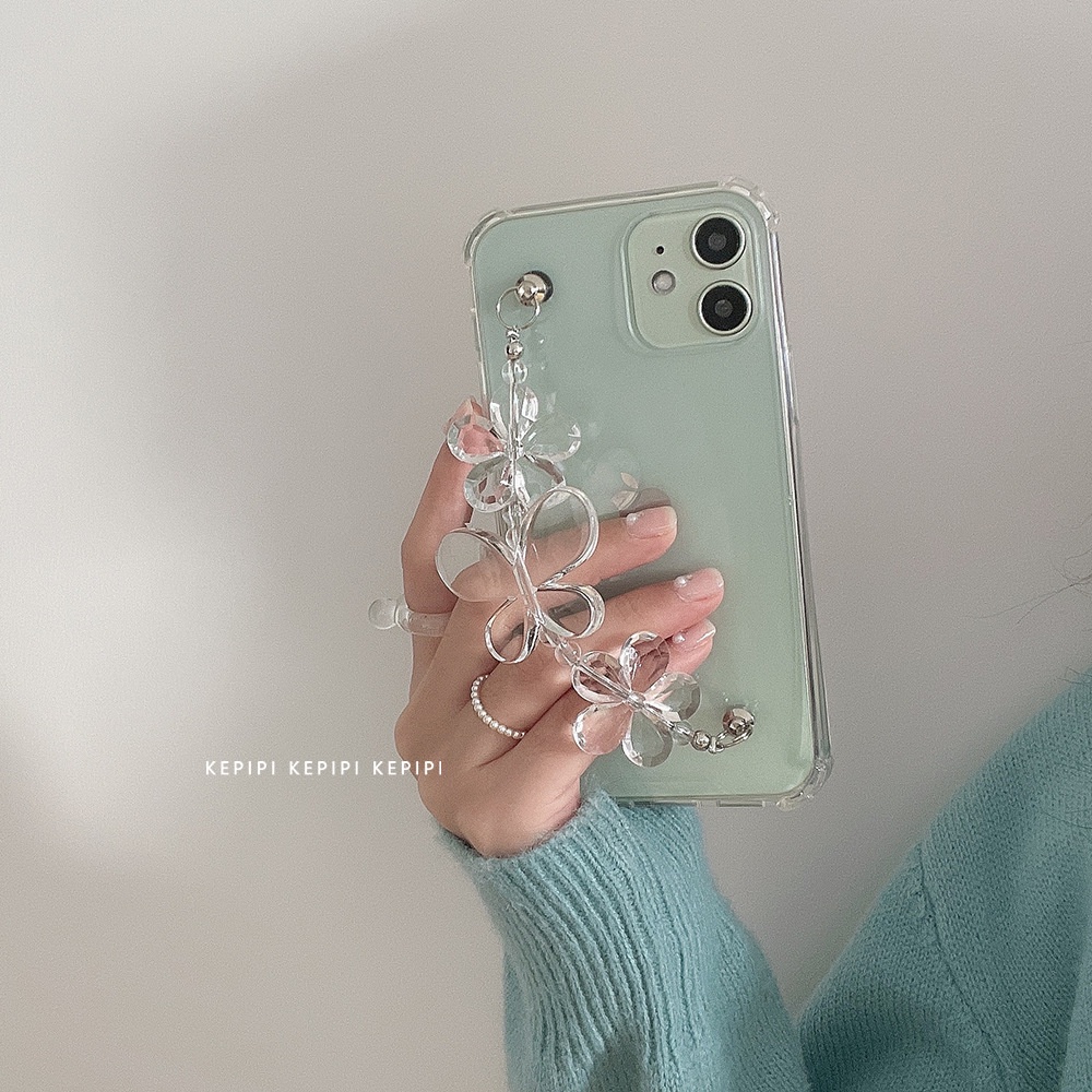 Ốp Điện Thoại Mềm Trong Suốt Có Dây Xích Cho Iphone 14 Pro Max 13 Pro Max 11 Pro Max 12 Pro Max 12 Pro 12 11 Pro Xs Max Se 2020