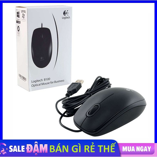 Chuột Logitech B100 - Chuột Văn Phòng B100 Siêu Mượt