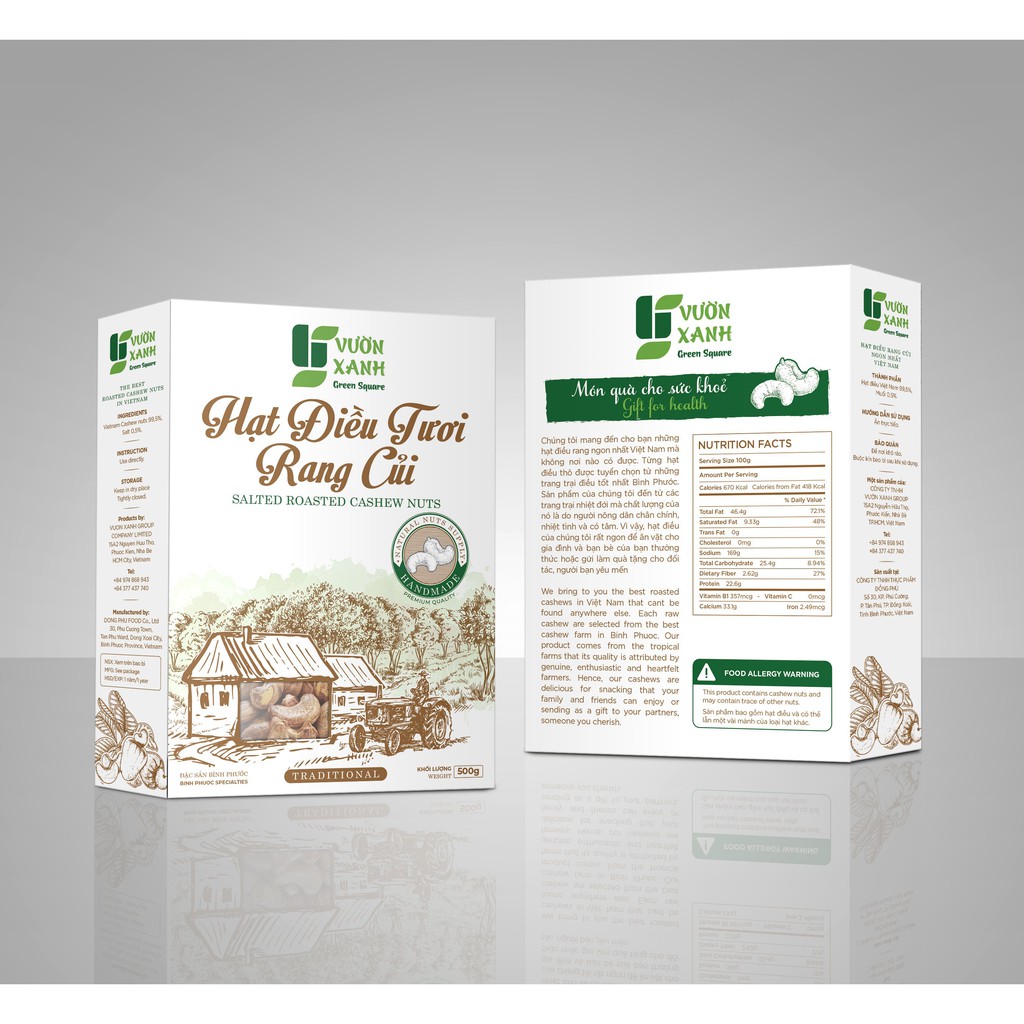 Hạt điều muối rang củi loại 1 - túi 500gr | BigBuy360 - bigbuy360.vn