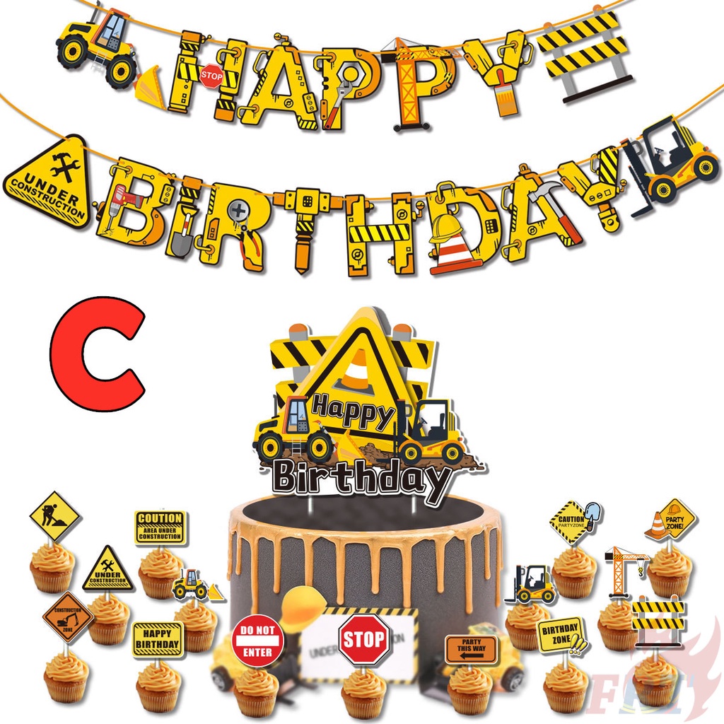 ♦ Trang Trí Tiệc - Banner / Bánh Topper ♦ Dây Banner &quot;Happy Birthday&quot; Cắm Bánh Sinh Nhật