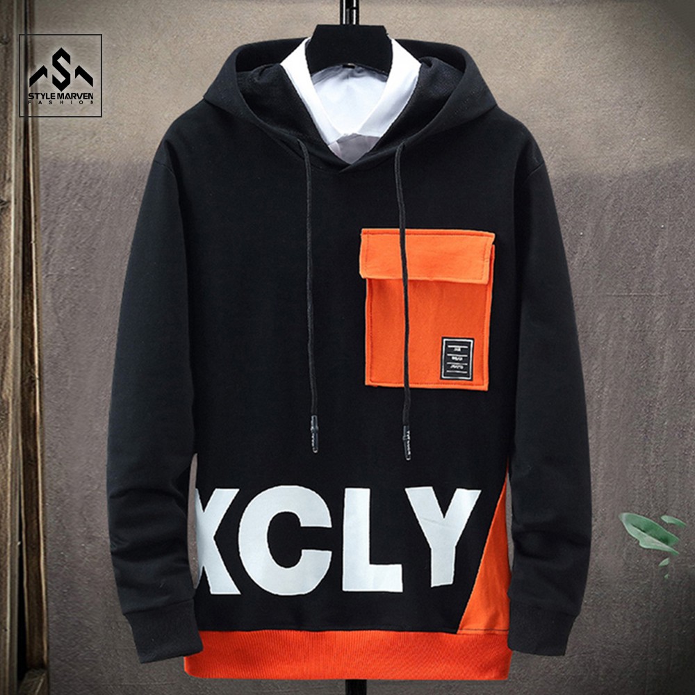 Hoodie nam thời trang thiết kế mũ trùm giữ ấm STYLE MARVEN áo nỉ KCLY phối túi trẻ trung - AO TOP NAM 90000187