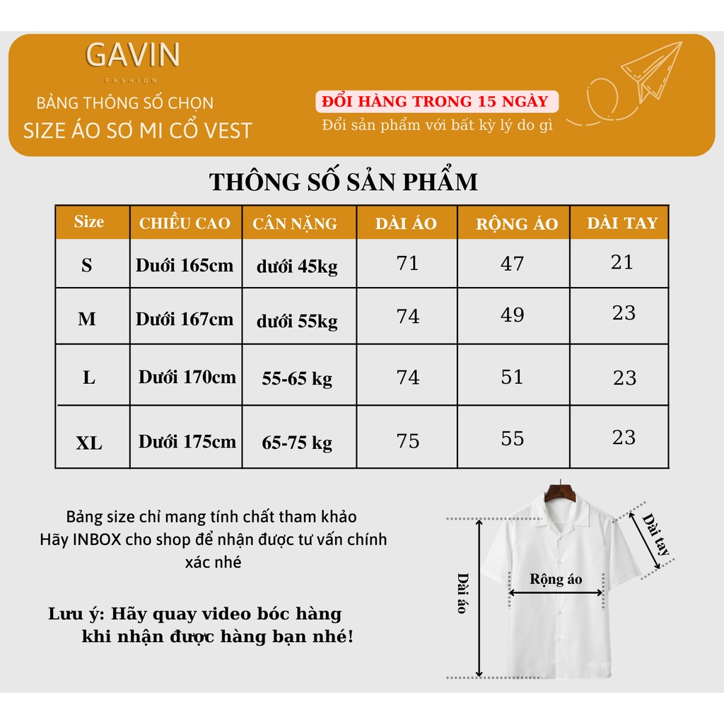 Áo sơ mi tay ngắn nam nữ Gavin Cuban shirt 4 màu form rộng, sơ mi cổ vest tay lỡ unisex kiểu dáng Hàn Quốc