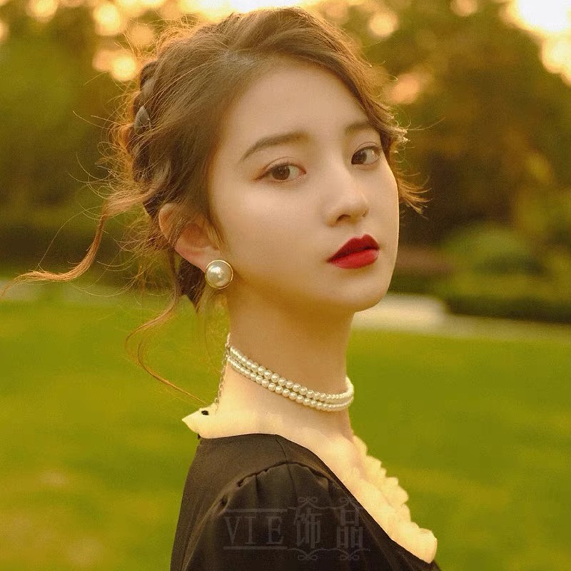 Vòng cổ 2 tầng ngọc trai nhân tạo sang trọng VC40