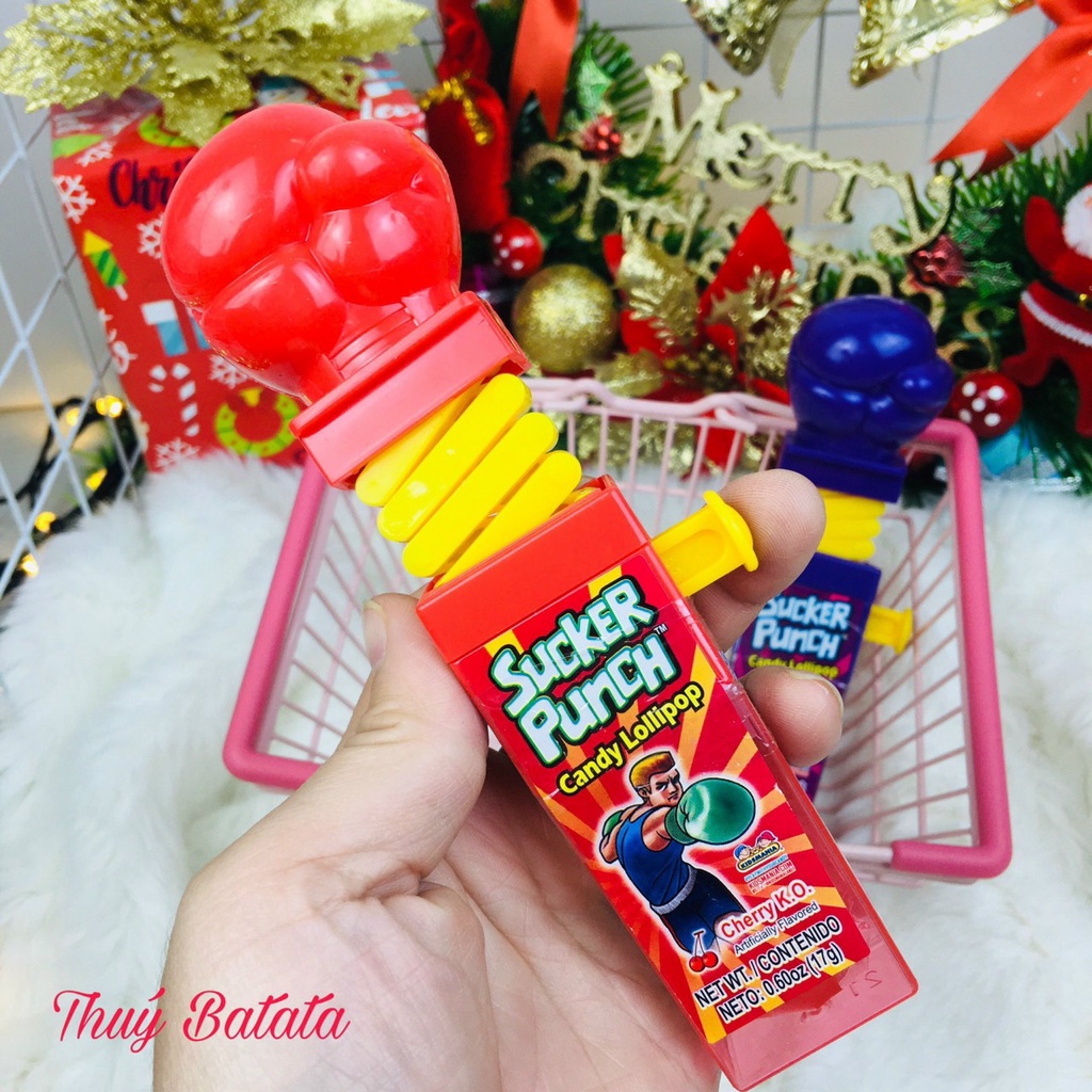 Kẹo đồ chơi trẻ em hình nắm đấm quyền anh Kidsmania của Mỹ cho bé từ 3 tuổi