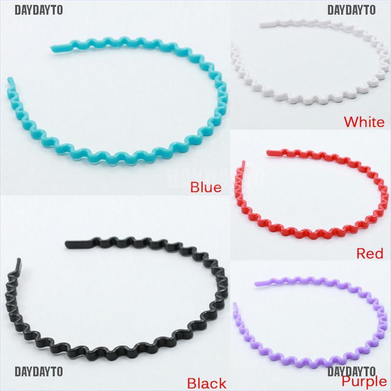 1 Băng Đô Cài Tóc Gợn Sóng Nhiều Màu Thời Trang