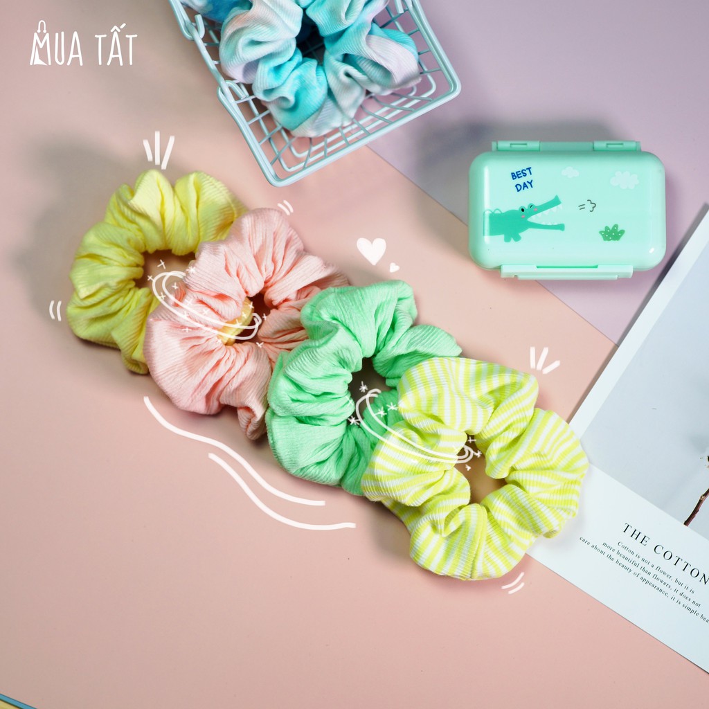 Cột tóc scrunchies họa tiết Mua Tất (muatatshop)