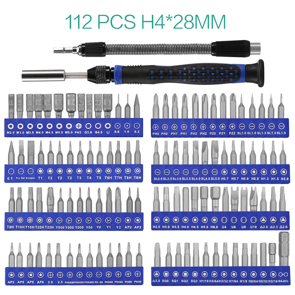 Bộ Tua Vít Từ Tính Chính Xác 172 Trong 1 Chuyên Dụng Cho Sửa Chữa Đồng Hồ / Laptop / Điện Thoại Thông Minh