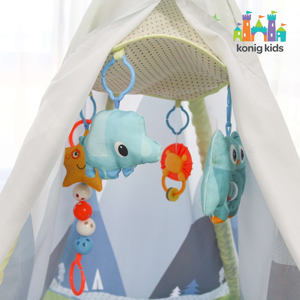 [Mã BMBAU50 giảm 10% đơn 99k] Lều vải kết hợp thảm nằm chơi cho bé 2 trong 1 Konig kids JL6341D