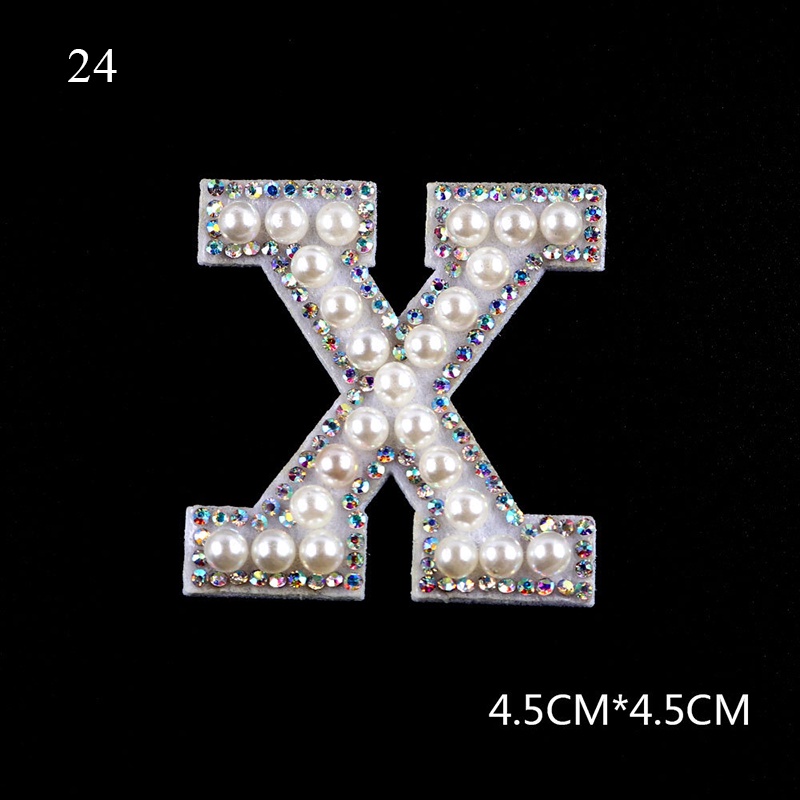 Bộ 26 Chữ Cái Đính Đá Kim Cương Nhân Tạo Cho May Vá