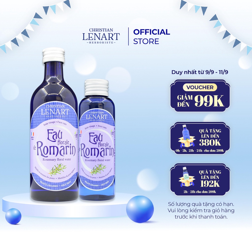 Toner Kiềm Dầu Ngừa Mụn Chiết Xuất Hương Thảo Dành Cho Da Siêu Dầu Christian Lenart - 100ml 200ml
