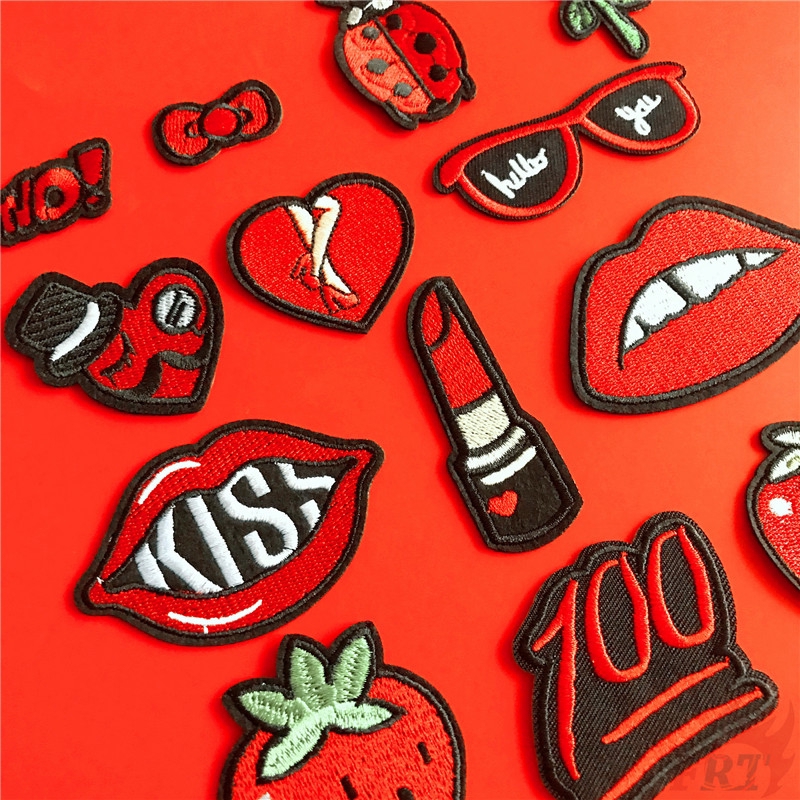 Miếng Dán Ủi Quần Áo Hình Hoạt Hình Vsco: Red Vibes Series 02