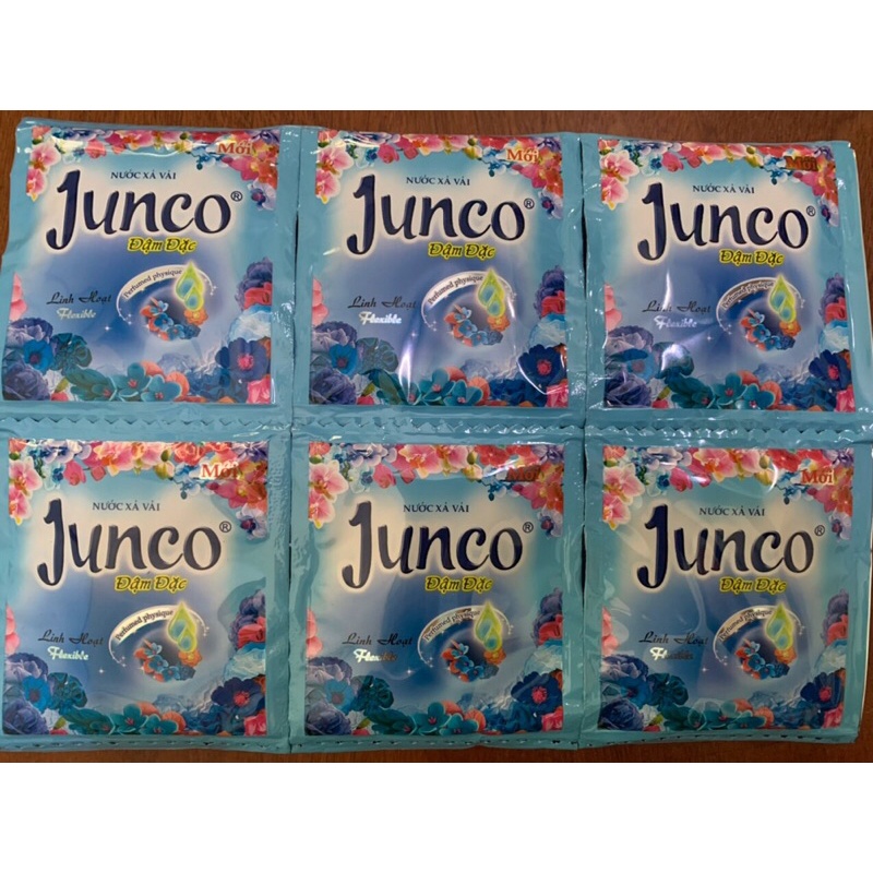 Nước xả vải Junco tinh dầu thơm flexible đậm đặc 30gói