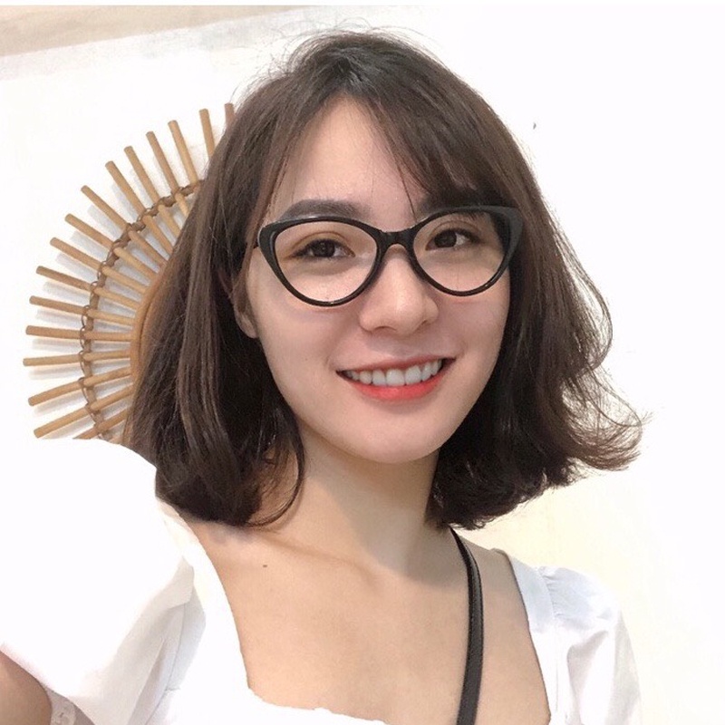 Kính giả cận HANASO nhựa dẻo mắt mèo màu sắc thời trang Hàn Quốc đi chơi kỷ yếu đẹp giá rẻ dành cho nữ 094