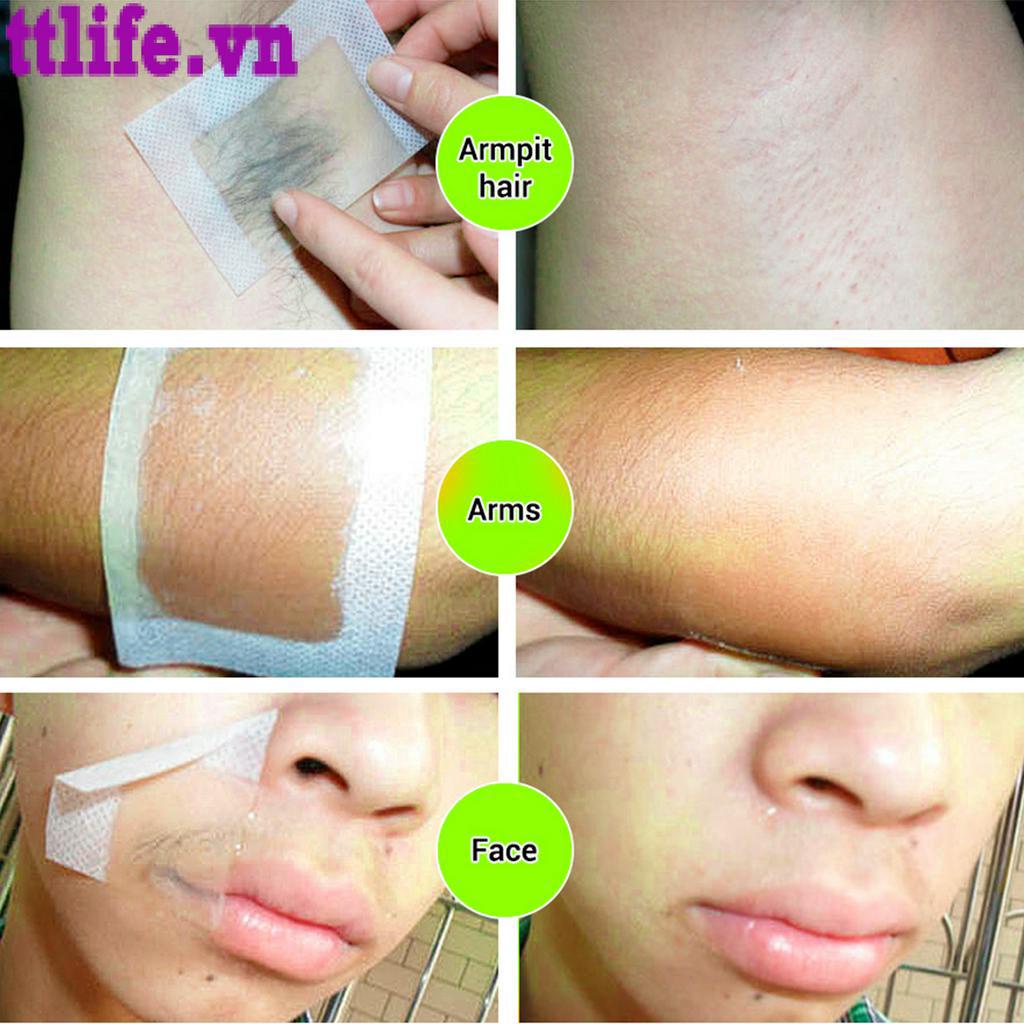Set 10 miếng wax tẩy lông tiện dụng cho toàn thân Sáp wax lông cho vùng mặt  miếng chuyên nghiệp kèm gel dưỡng