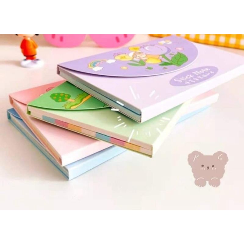 Bộ 2 thếp giấy note cute dạng ví cầm tay