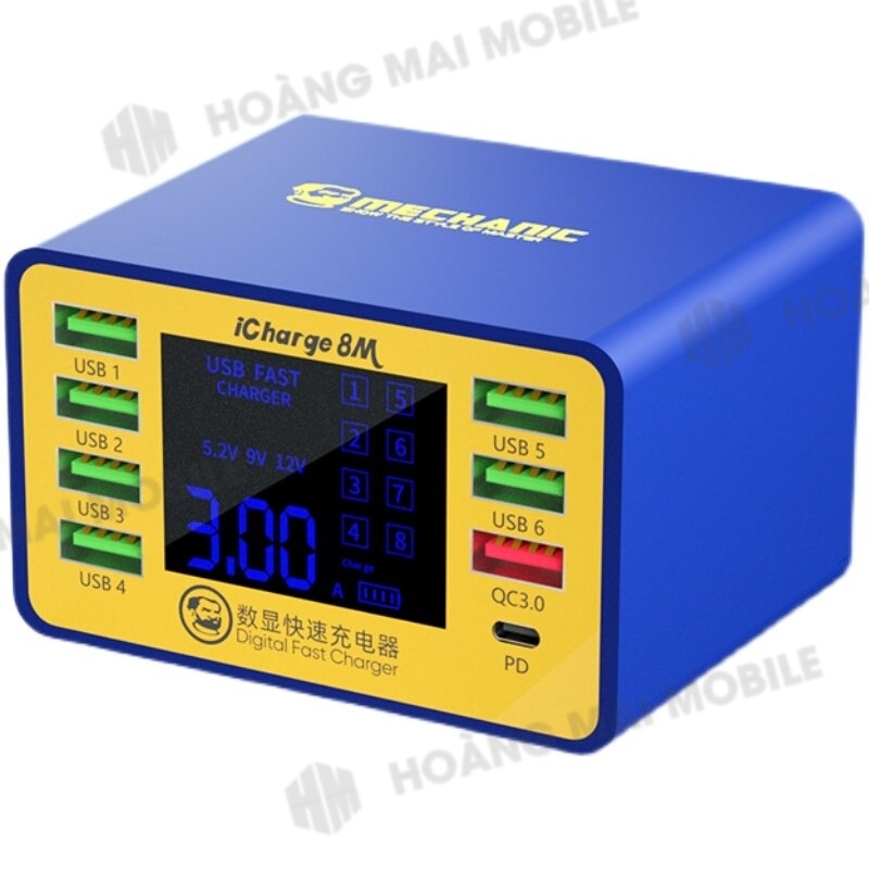 Sạc báo dòng Mechanic ICharge 8P hỗ trợ sạc nhanh (8 cổng)