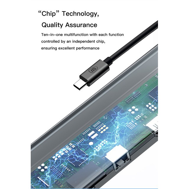 Bộ Hub chuyển đa năng Baseus Type C dành cho Smartphone/ Laptop/ Macbook