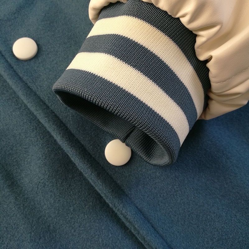 Áo khoác bóng chày thêu chữ phong cách retro thời trang cho nữ