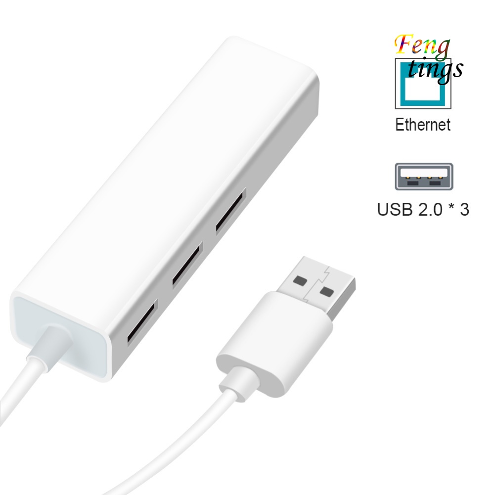 Bộ Chia Mạng Lan Rj45 3 Cổng Usb / Type-C 3 Usb2.0