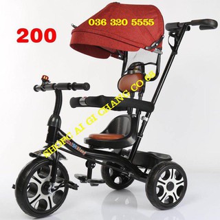 XE ĐẨY 3 BÁNH GHẾ DA CHO BÉ