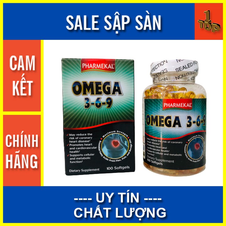 Viên Dầu Cá Omega 3-6-9 Pharmekal - giải pháp hỗ Trợ Tim Mạch và Tăng Cường Trí Nhớ - omega 369 - top1 pharmacy