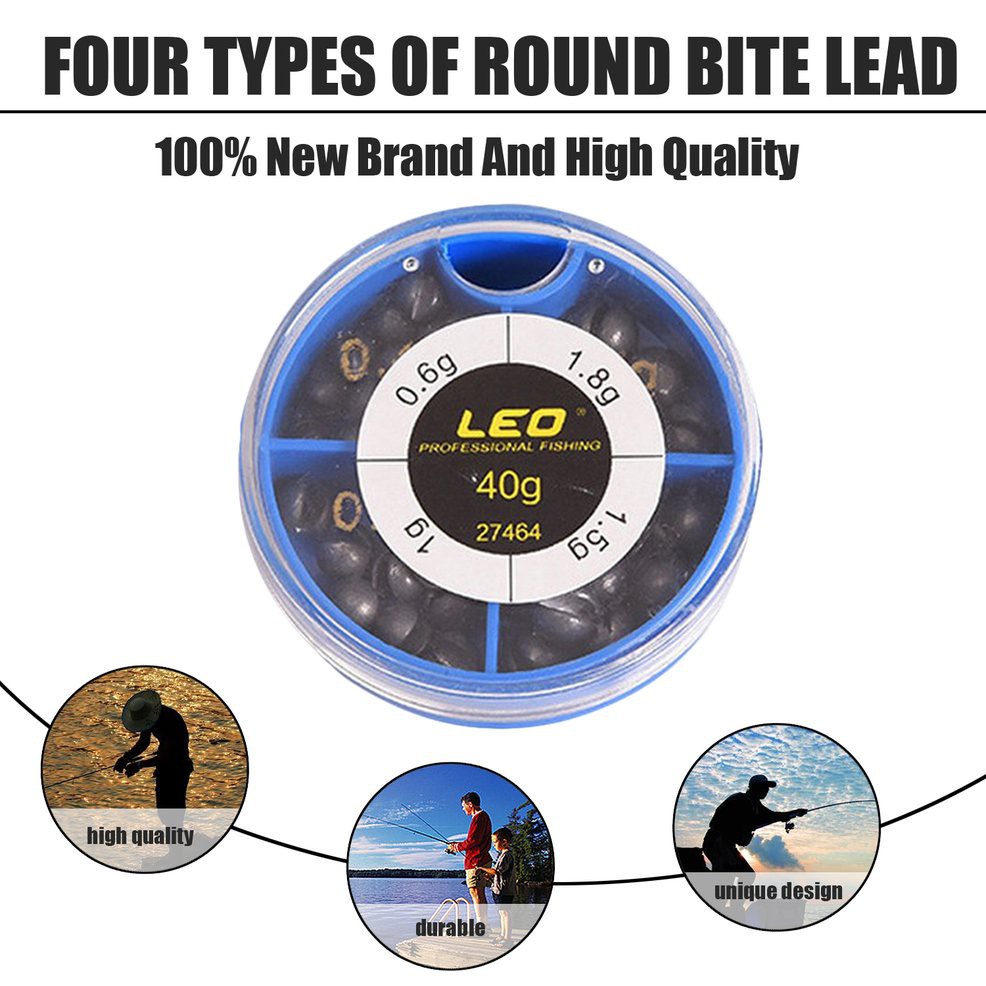 Hộp Chì Câu Cá Hình Viên Đạn 4 Kiểu