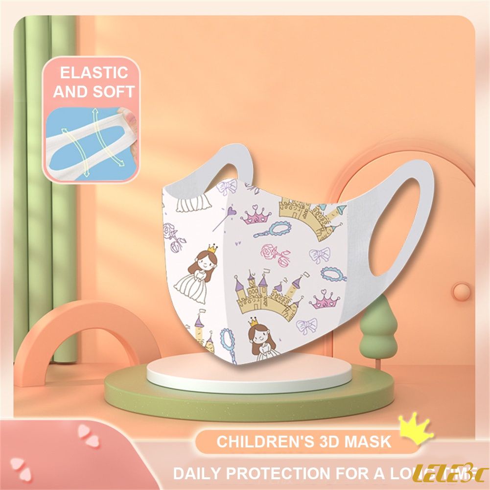 Set 10 khẩu trang 3D dây đeo co giãn dùng một lần cho trẻ em từ 4-12 tuổi