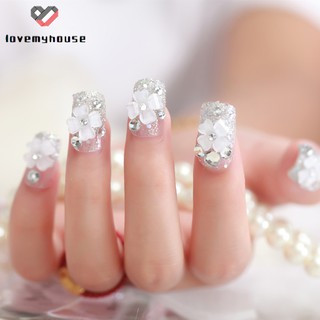 24 móng tay giả đính đá nghệ thuật