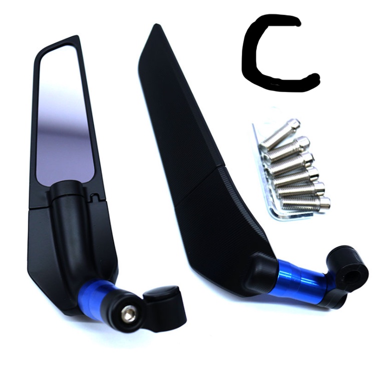 Bộ gương chiếu hậu đa năng cnc cho xe mô tô aerodynamic gsxr150 r25 r3 r15 cbr650r r25 ninja400 gsx-r150