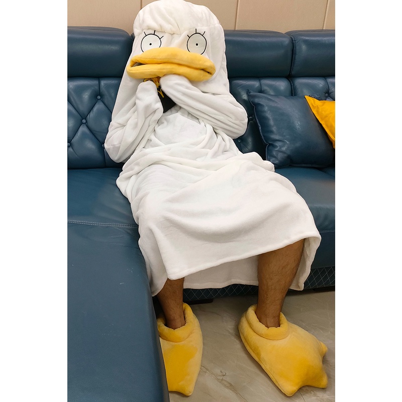 {Nightgown} Đầm Ngủ Flannel Hình Vịt Elizabeth Thu Đông Năm 2021 xtWB- * &&&&& * | BigBuy360 - bigbuy360.vn