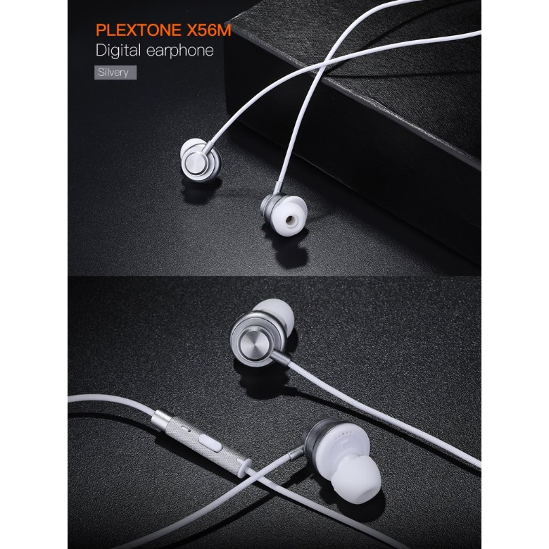 Tai nghe plextone X56M chân cắm typeC, có mic đàm thoại, tương thích xi-aomi mi6, note3,mi mix2, hua-wei