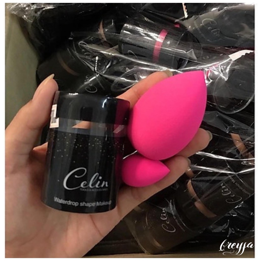 Bông Mút Tán Nền Celin 2 Chiếc Chính Hãng Gồm Màu Nâu Đen Chuyên Dùng Cho trang Điểm Siêu Mềm Đàn Hồi Cao
