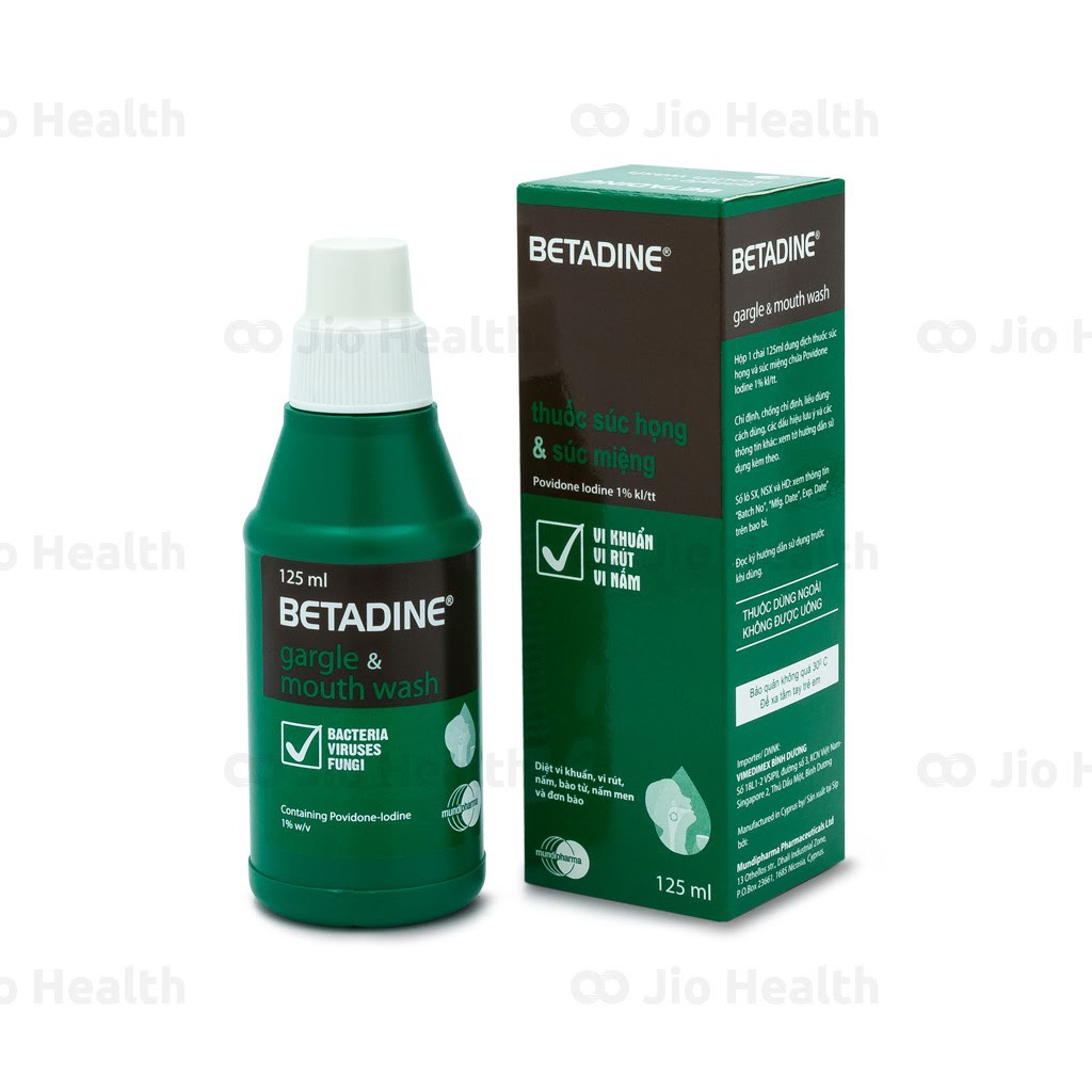 DUNG DỊCH SÚC HỌNG BETADINE 125ML