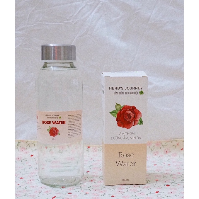 Toner nước hoa hồng nhung cổ Handmade - Chai 100ml - Dưỡng da, da mịn, mềm và sáng - Cất tự nhiên, không chất bảo quản