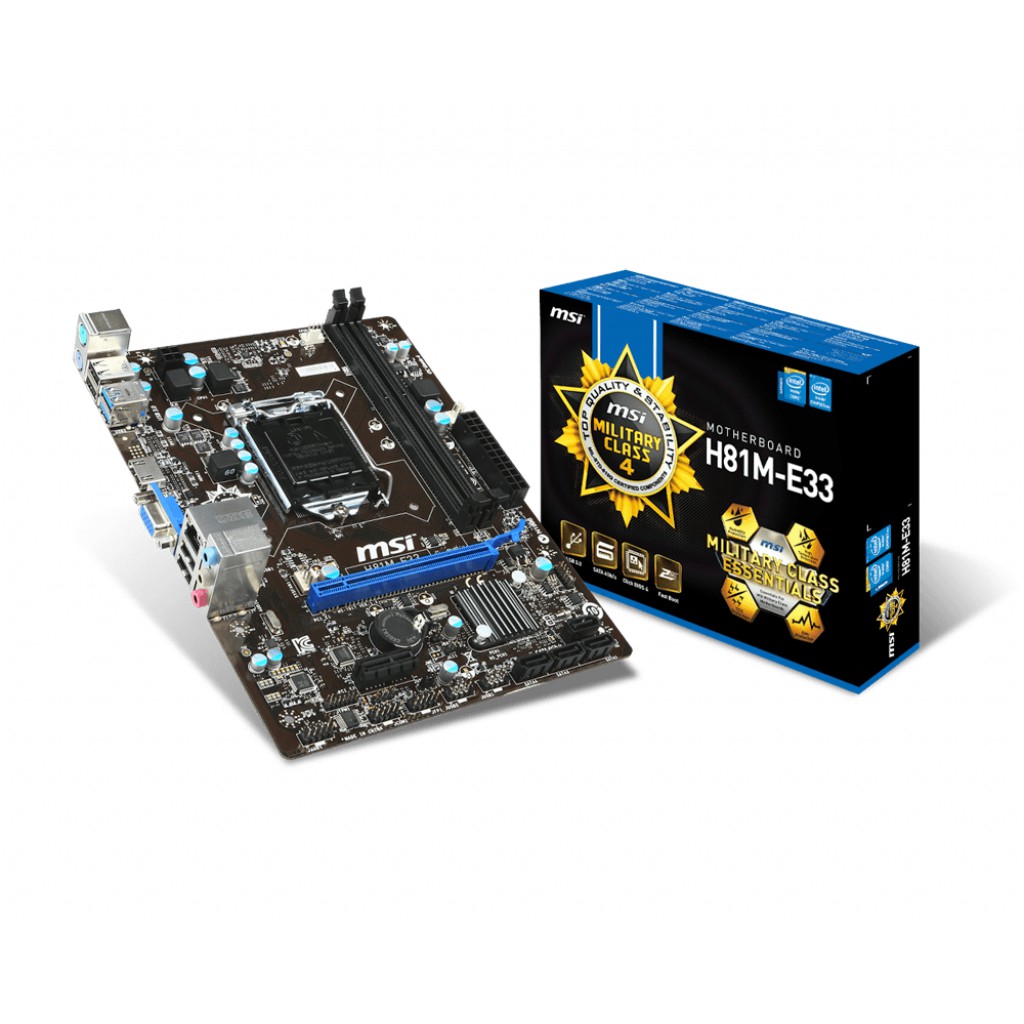 Bo Mạch Chủ Mainboard MSI H81M-E33 Socket 1150 - Hàng Chính Hãng