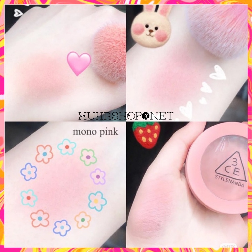 Phấn má hồng 3CE Face Blush - Phấn má dạng nén mịn lì Hàn Quốc 5.5g