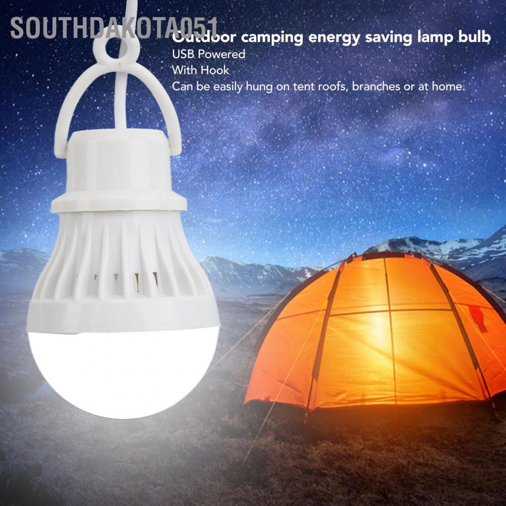 Bóng đèn LED nhỏ cổng USB tiết kiệm năng lượng có móc treo cho cắm trại ngoài trời