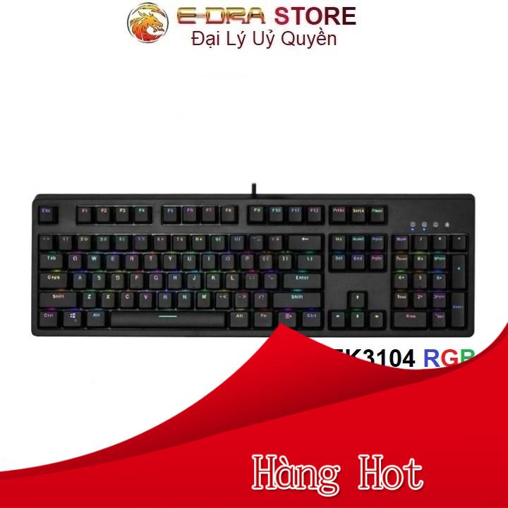 Bàn phím Gaming Edra EK3104 RGB LED( Blue / Brown / Red ,Huano switch )