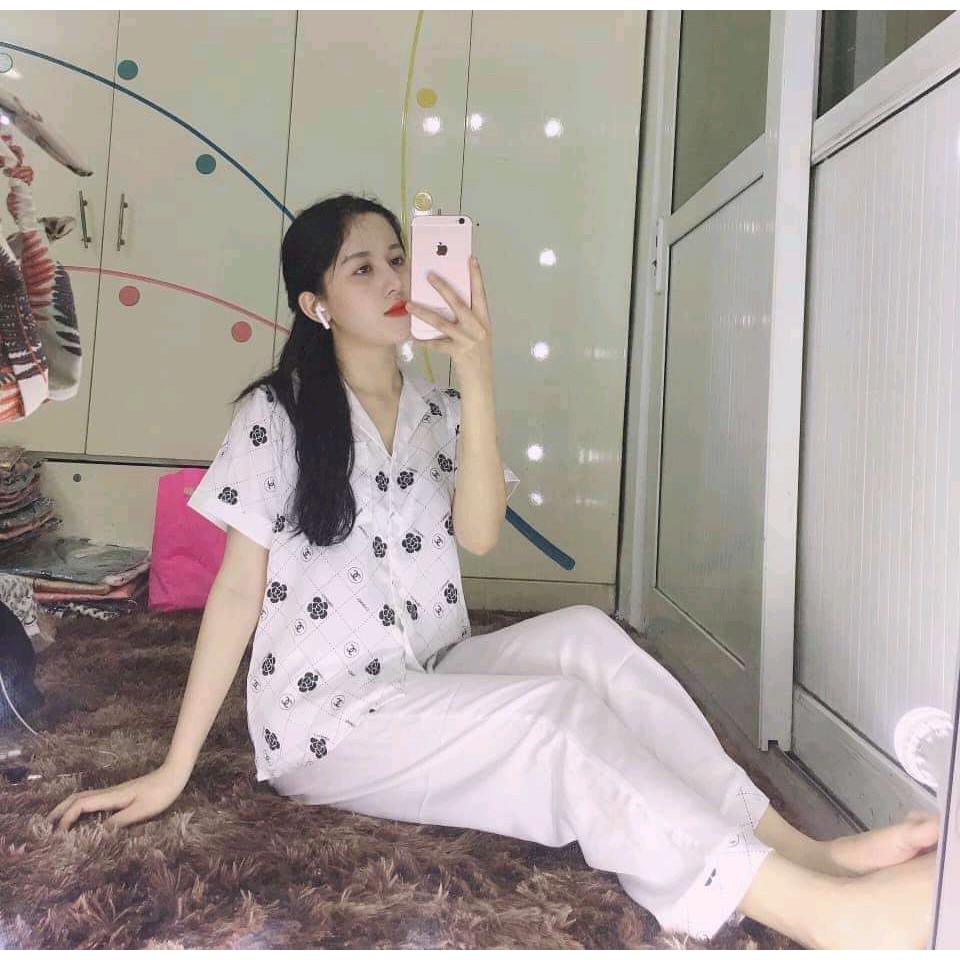 BỘ PIJAMA SATIN TAY NGẮN QUẦN DÀI MS15 | BigBuy360 - bigbuy360.vn