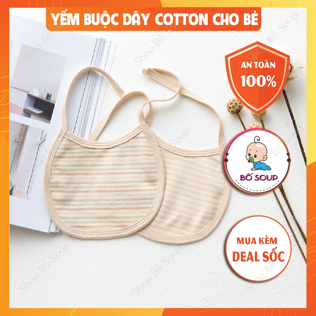 Yếm dãi cho bé, yếm đeo cổ chất liệu hữu cơ tự nhiên an toàn cho da Shop Bố Soup