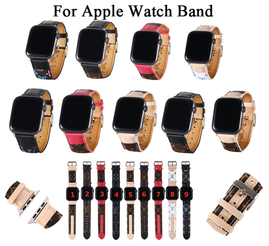 Vòng đeo tay thay thế chất liệu da cho Apple Watch Band 44mm 40mm 38mm 42mm iwatch Series 6 SE 5 4 3 2 1