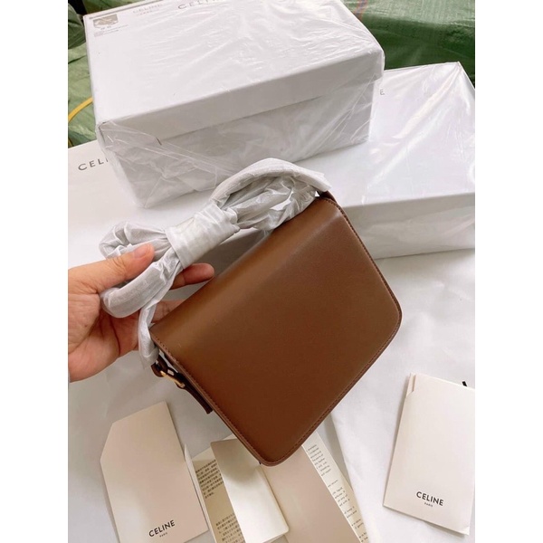 Túi C-enile Fullbox Thẻ Tag Bản Xuất 2 Màu Nâu Đen