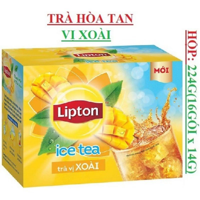 Trà lipton ice tea Chanh mật ong / Đào / Xoài 16gói