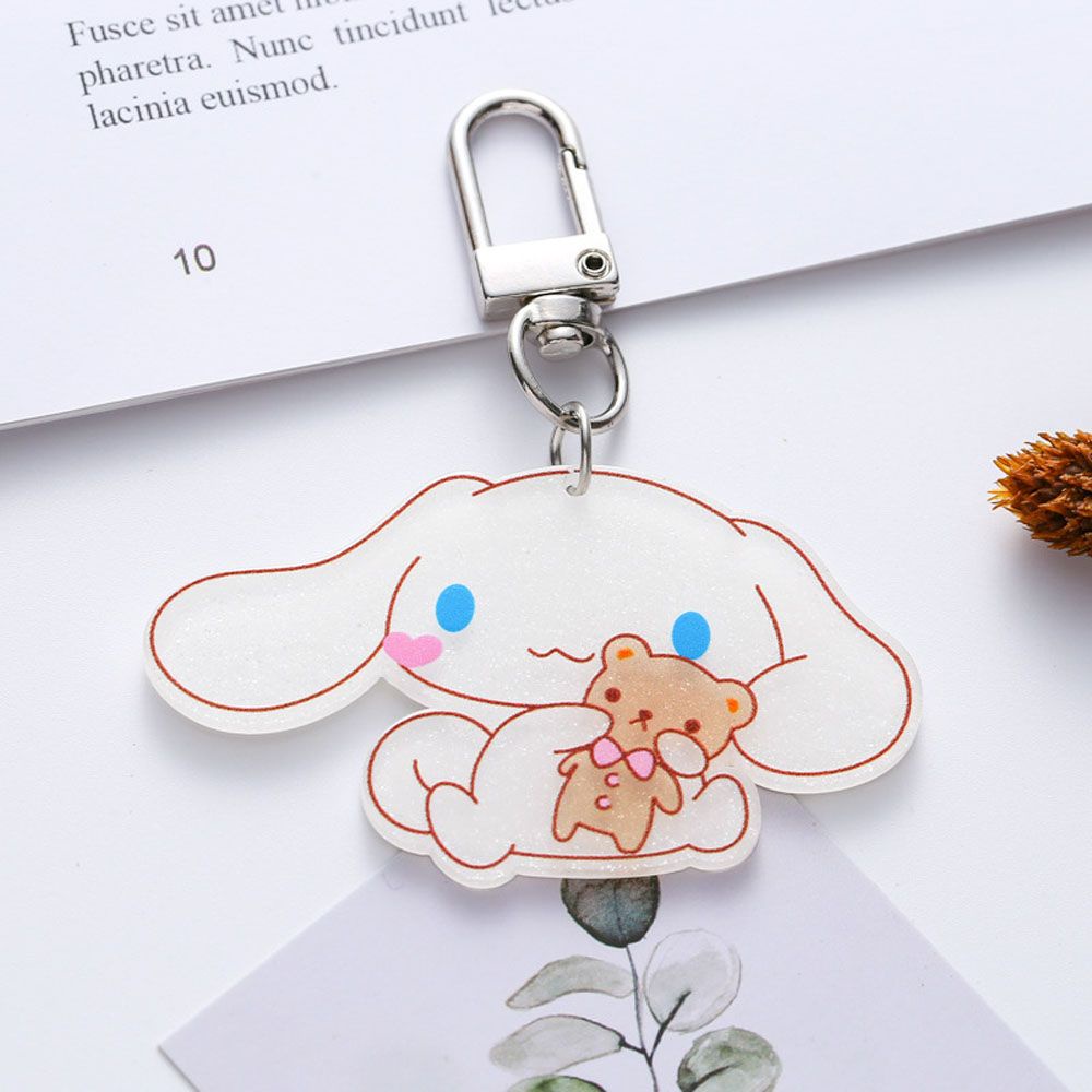 Móc khóa hình chú chó tai to hoạt hình đáng yêu