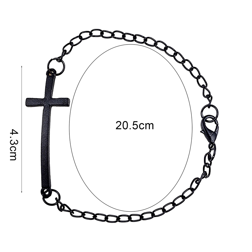 Vòng tay hợp kim thánh giá 3 màu tùy chọn dành cho nữ